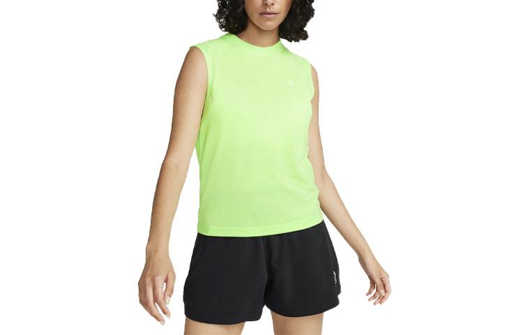 Nike Tank Tops Women s Green Crew Neck Moderate Straight Fit DO9271-337 XL
