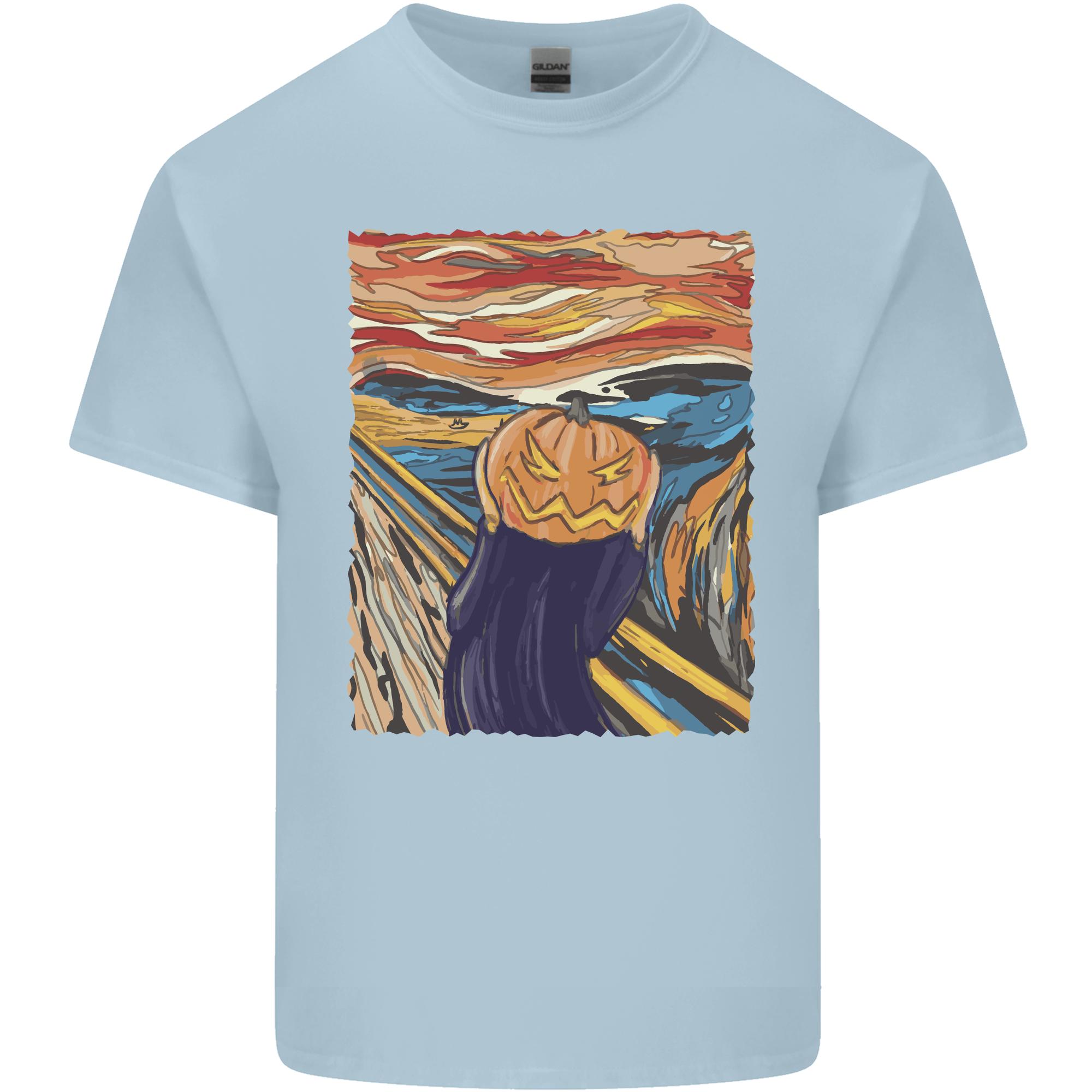 Pumpkin Scream Painting Halloween Unisexs Light Cotton TShirt S