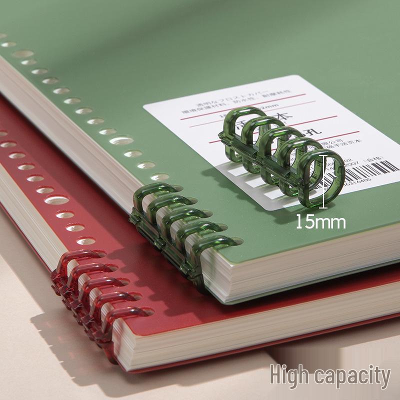 B5 Soft Grip Loose-Leaf Notebook: Detachable, Simple Coil Design for College, Middle, and High School Students.