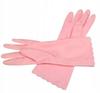 Protective household cleaning gloves M pink rubber 1 pair