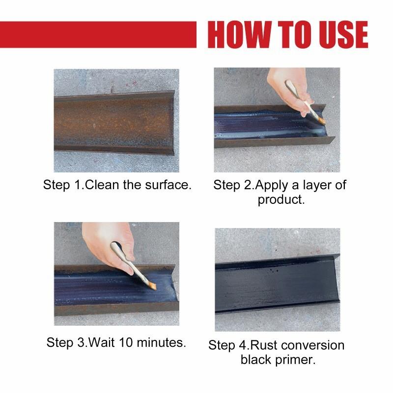 Rayhong Convertisseur de Rouille et Agent de Protection Pour Châssis Automobile Avec Pinceau de 100 ml Inclus