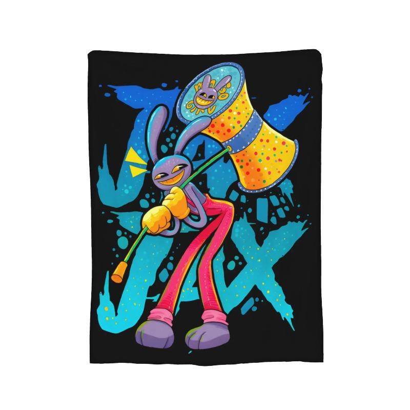 Hot Anime The Amazing Digital Circus Series Role Creative Cute Blanket Flannel Print Warm Soft Home Bedroom Blanket Supplies