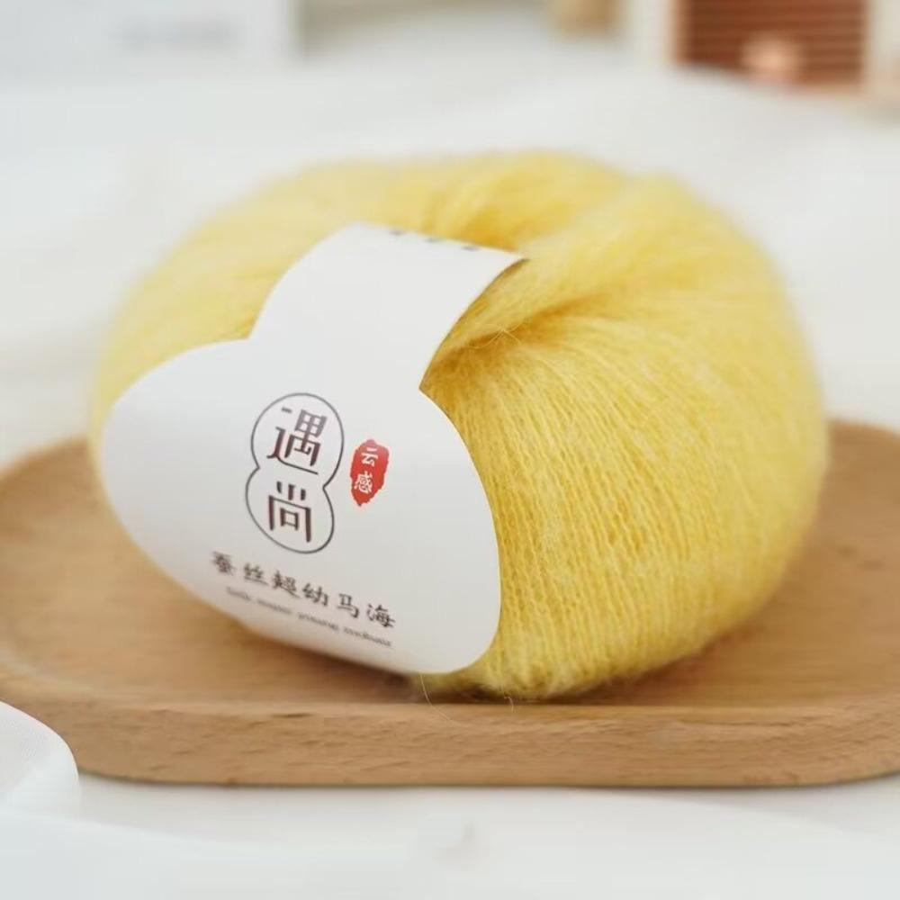 Warm Baby Wool Crochet Yarn 20g/140m Soft Thin Wool Yarn High Content Mohair Yarn  Scarf