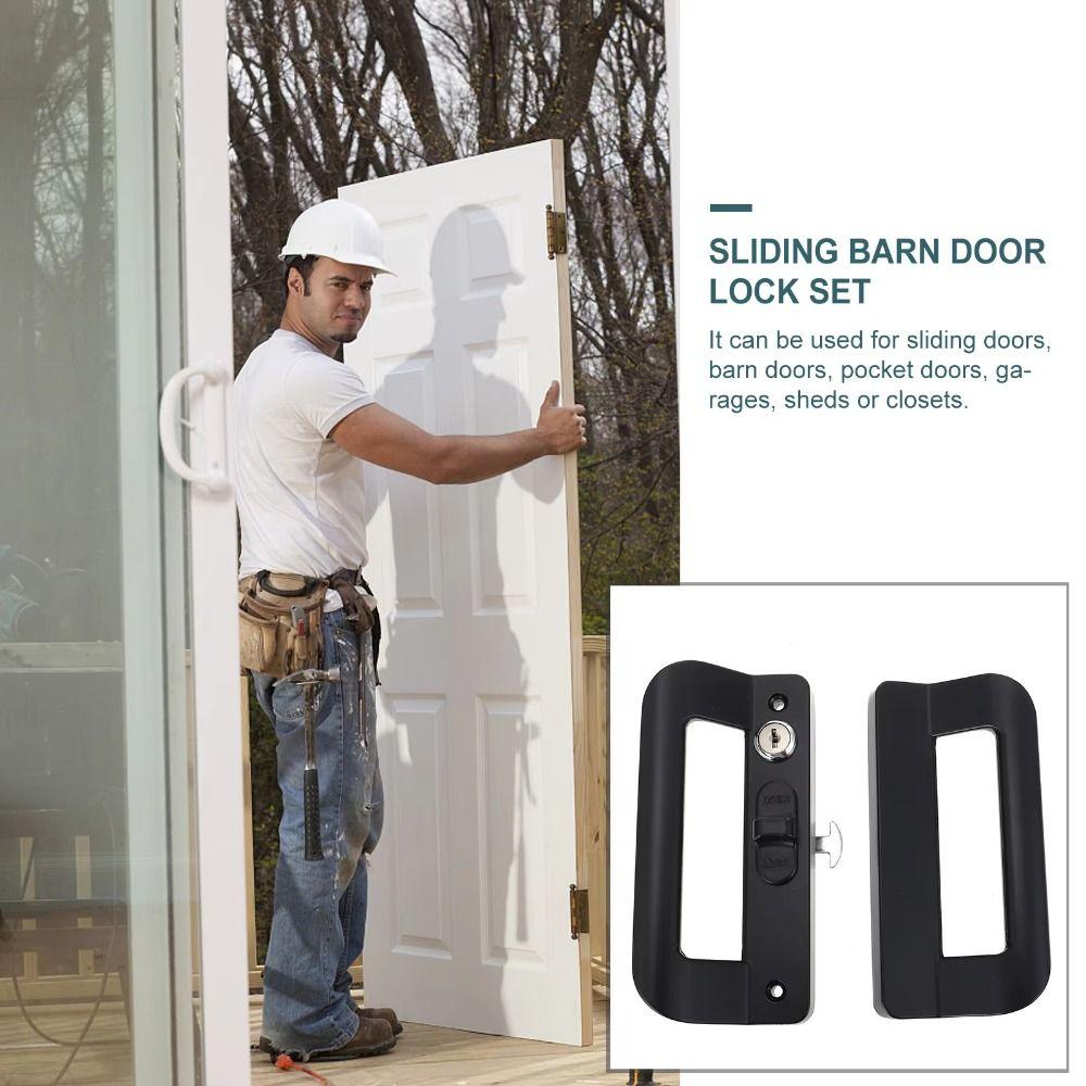 Aluminum Zinc Zinc Alloy Sliding Door Lock with Key Flush Lock Kit Door Pull Locks  Balcony Sliding Door