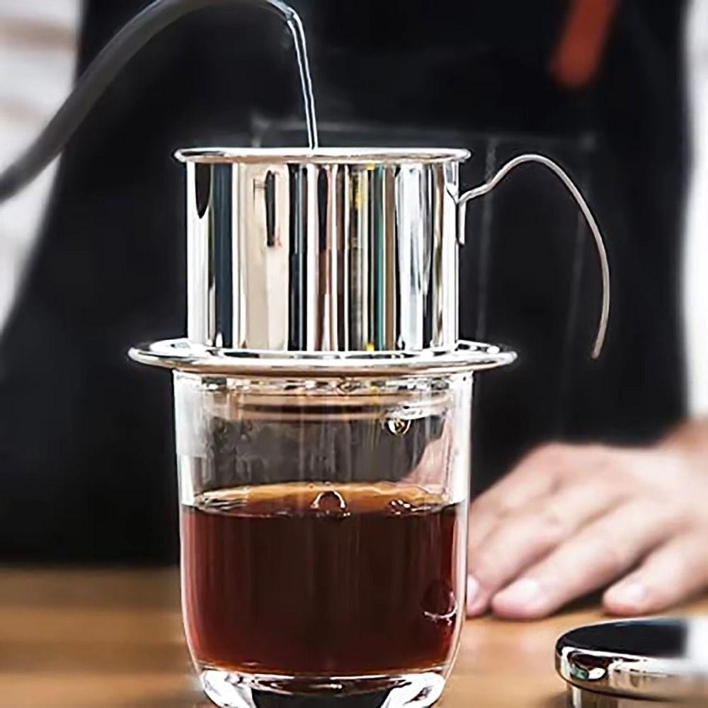 Steel Filter Vietnamese Coffee Pot With Handle Coffee Drip Filter  Pour Over Coffee