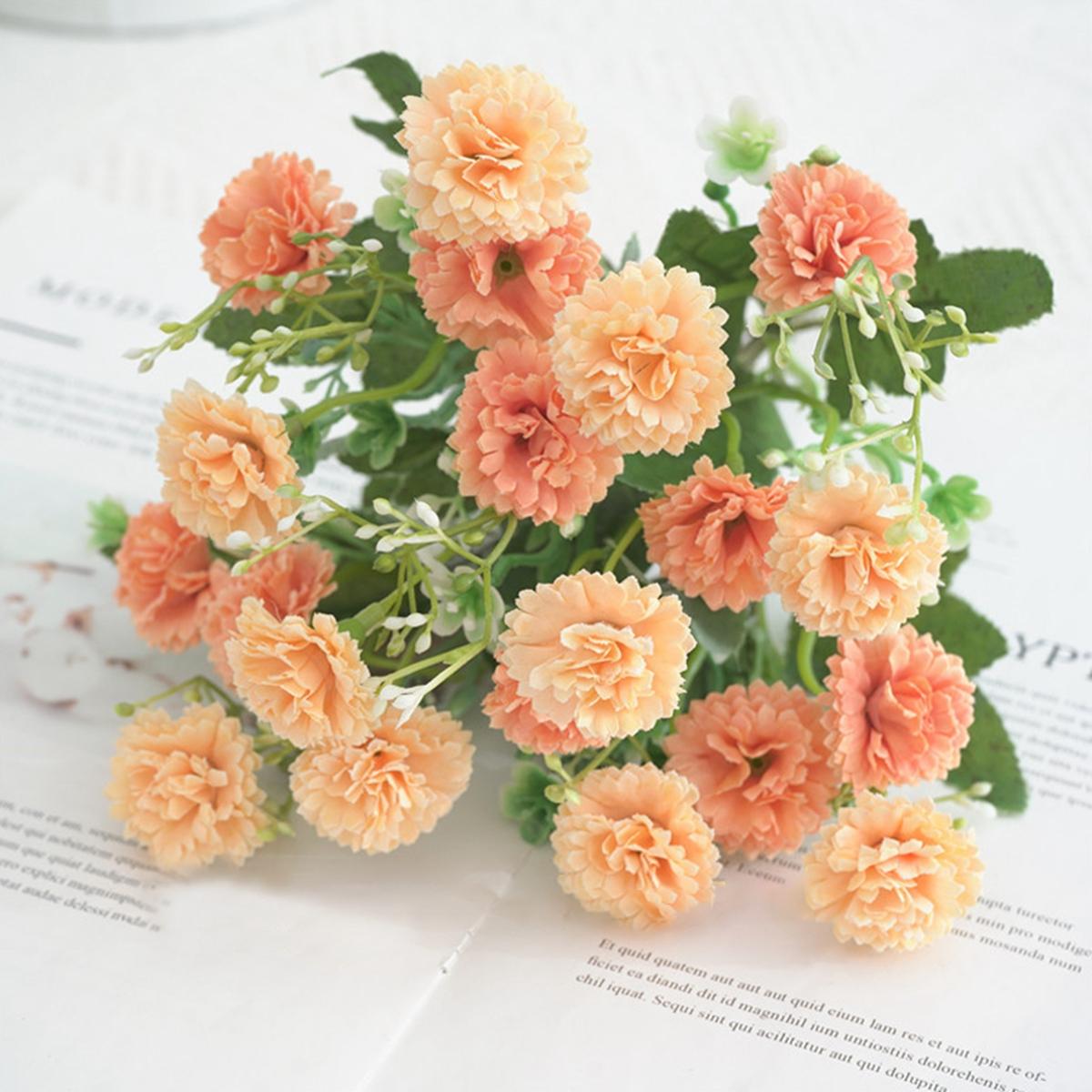 

Artificial Flower Silk embroidered ball Home Christmas Party Living Room Vase table Decor Scrapbook Wedding diy Bride Bouquet 1pc