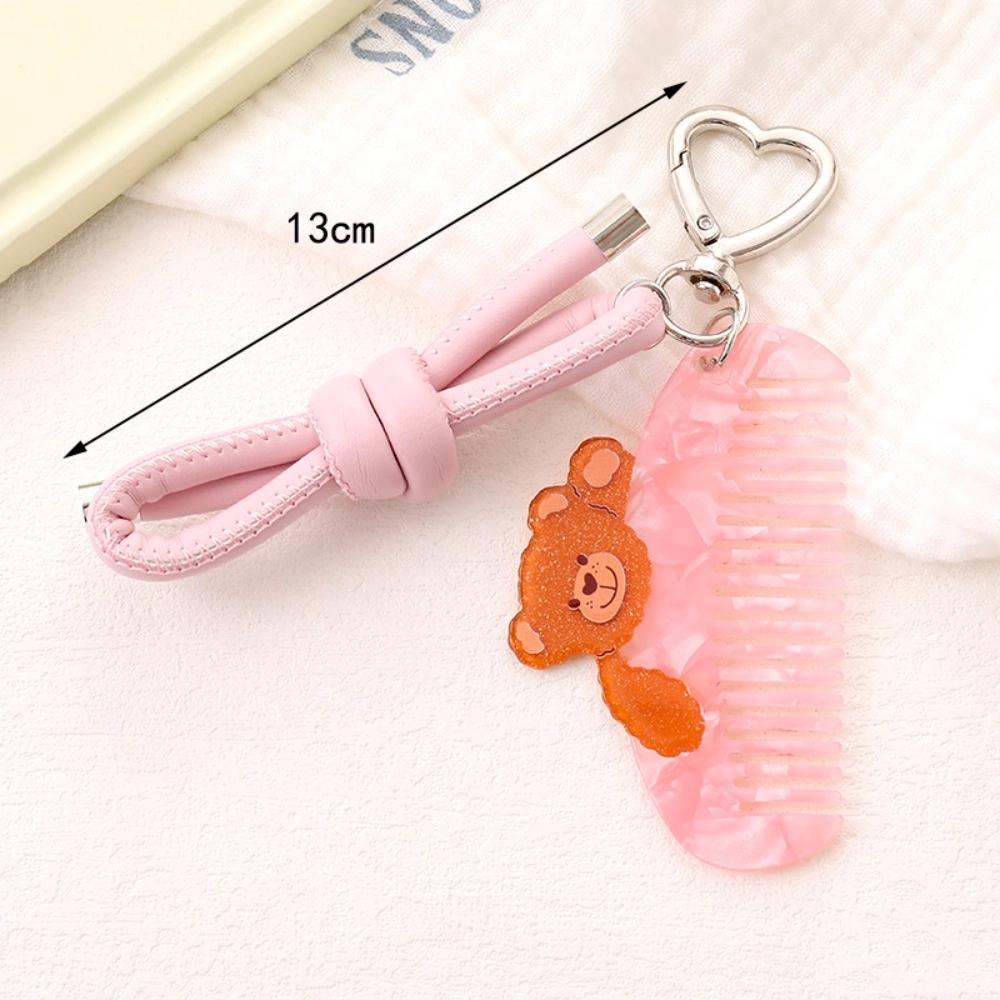 Cartoon Makeup Comb with Keychain Hairdressing Combs Acetate Comb Pendant  Barber Shop Salon