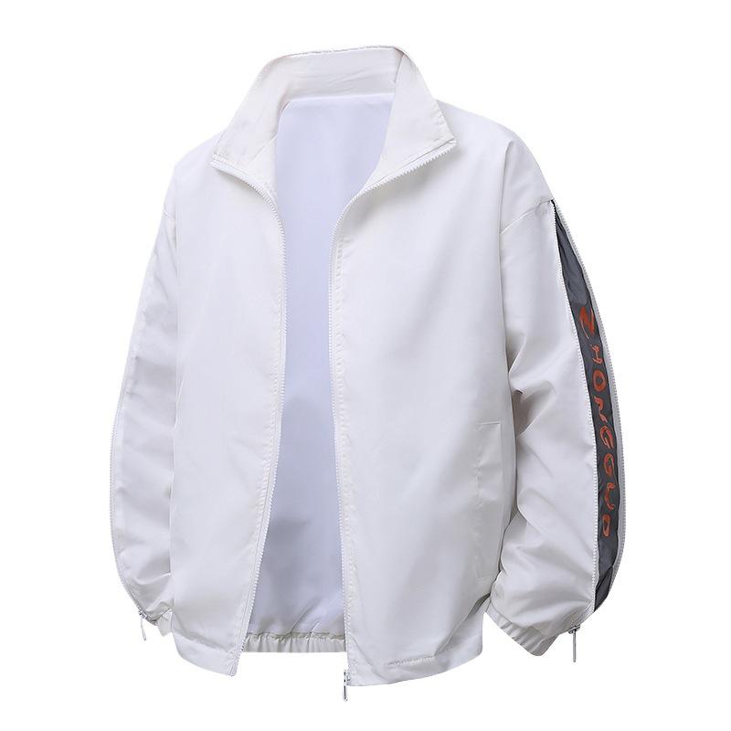 

Men s Versatile Jacket for Spring and Autumn, Loose Solid Color Top Jacket XXXXL