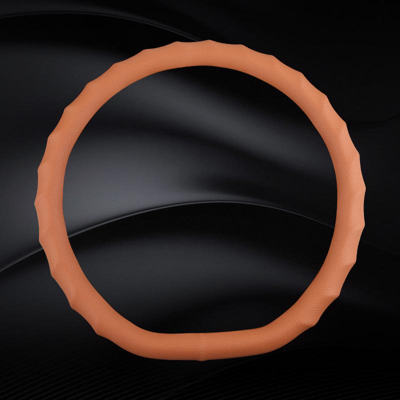 Universal Sports Car Steering Wheel Cover All Season Anti-Slip Leather Handle Cover for Vehicle Steering Wheels & Accessories