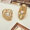 European and American ins wind zinc alloy texture pleated fashion bracelet niche design spring women's bracelet