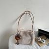Borsa di peluche Borsa a spalla da pendolare da donna Borsa tote a tinta unita