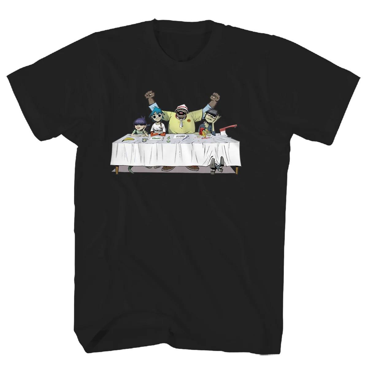 Gorillaz Dinner Table Band T-shirt - Jamie Hewlett Rise of the Ogre - New Shirt XL