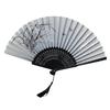 Chinese Style Folding Fan Classical Dance Fan Japanese Quality Home Tassel Male Crafts High Photo Decor Art Props Portable S9U2