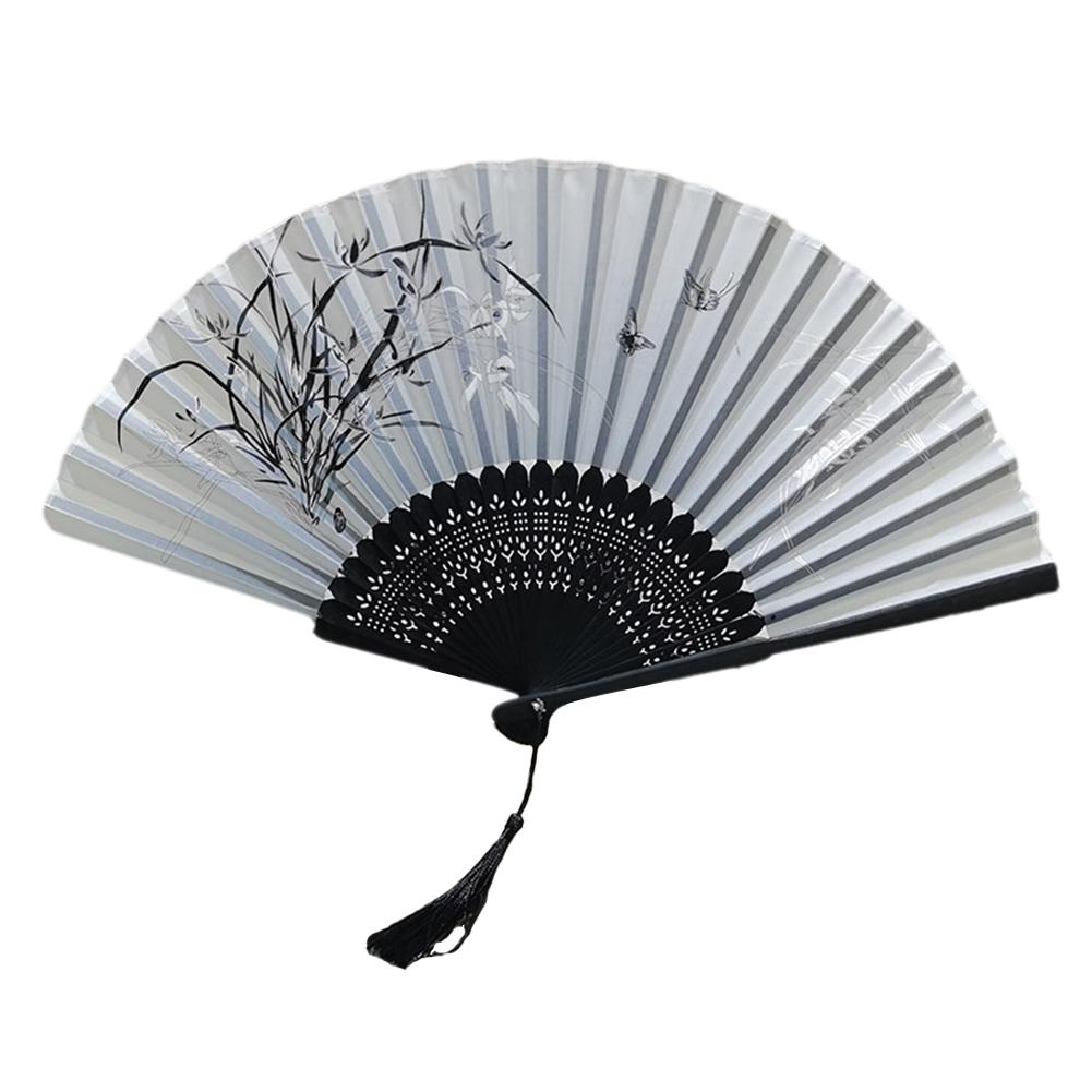 Chinese Style Folding Fan Classical Dance Fan Japanese Quality Home Tassel Male Crafts High Photo Decor Art Props Portable S9U2
