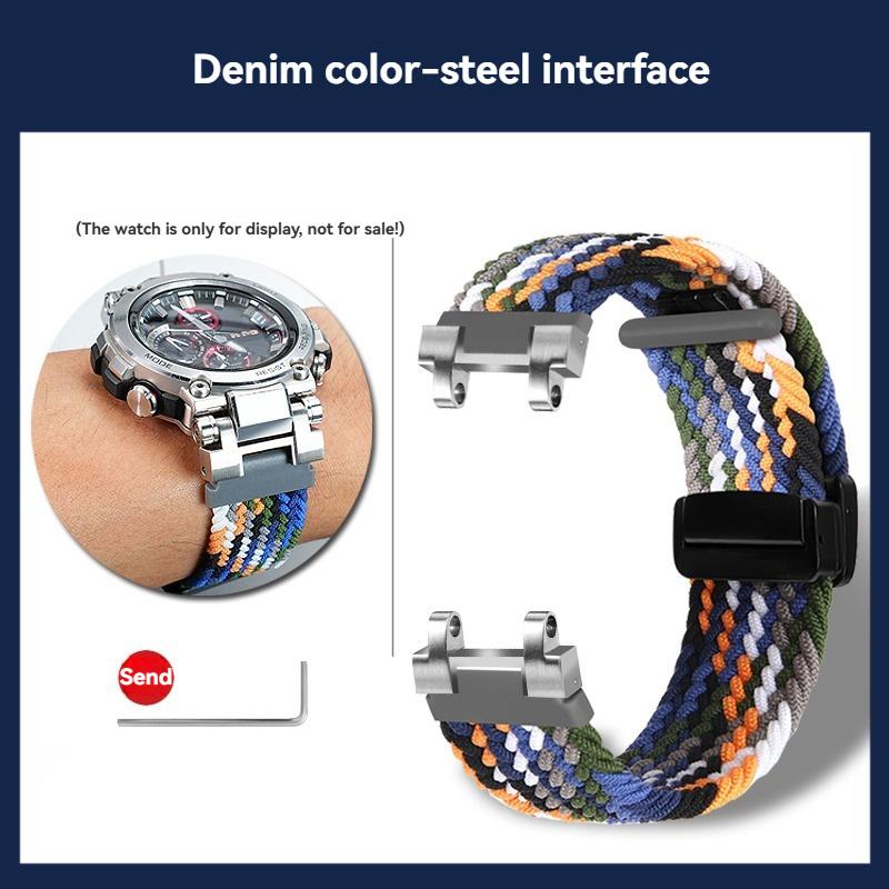 For Casio G-SHOCK 5544 Elasticity nylon Strap MTG-B1000/G1000 Modified fabric Watchband men Bracelet wristband Accessories