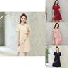 Fashion Summer Womens Casual Elegant Short Sleeve Shift Dress Bright Red And Comfortable Fit