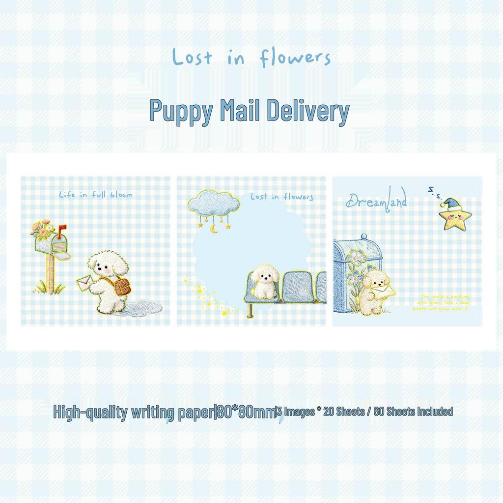 Moyan Möbius Strip Cat-Themed Embossed Sticky Notes: 3-Pack Korean Style, Irregular Shape