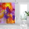 Colorful Galaxy Space Print Shower Curtain Psychedelic Sea Of Clouds Bath Curtain Decoration Waterproof Fabric Bathtub Screen