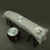 163-165cm Chinese Ancient Style Elegant Guzheng Cover Dust Cover Edge Classical Literary Piano Organ Keyboard Furniture Cover