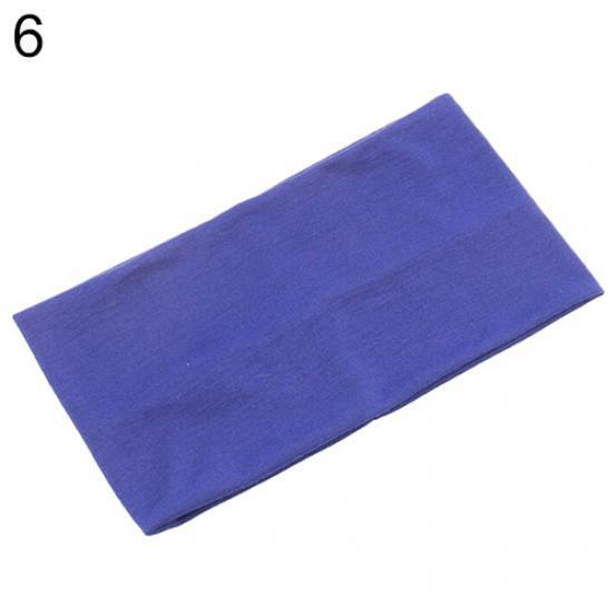 Women Candy Color Wide Yoga Headband Stretch Hairband Elastic Hair Bands Turban