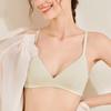 New French Girls Seamless Bra Triangle Cup Breathable Underwear Female Detachable Push Up Bra