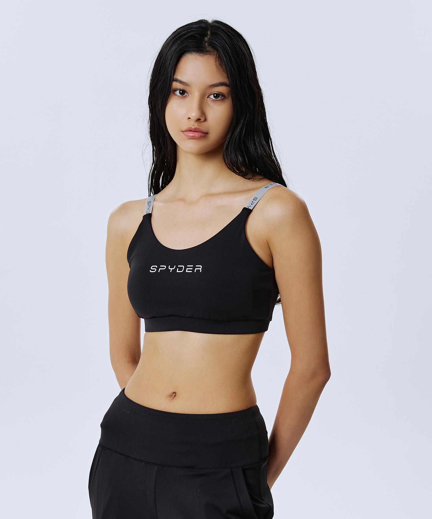 Spyder Women S All Day Lettering Bra Top Spjfcnbr252Wblk Black/085