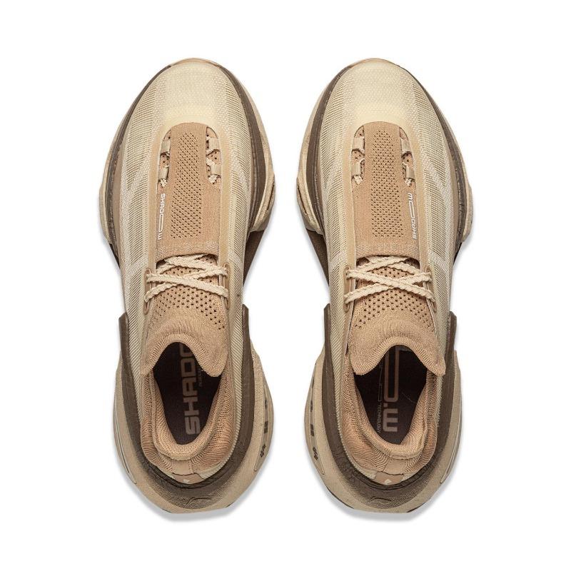 LiNing Jueying 3.0 unisex low-top running shoes beige brown with Bong and BOOM cushion tech breathable rebound wear-resistant ARRU005-4