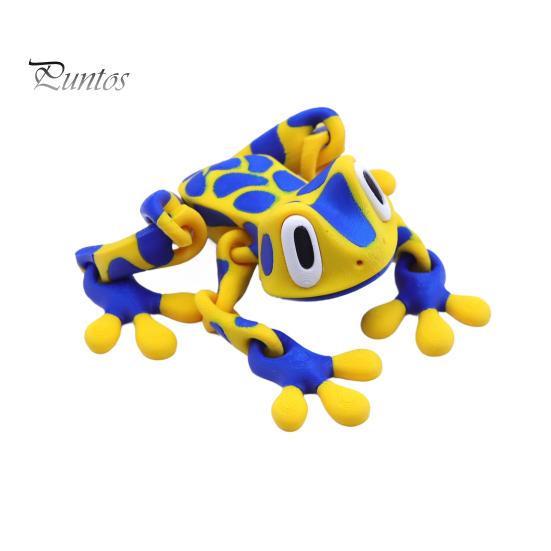 

Магнітна 3D-друкована іграшка-жаба Рухливі суглоби Жаба Магніт на холодильник Шарнірна фігурка тварини Домашній офіс Декорація монітора комп’ютера жовтий/синій