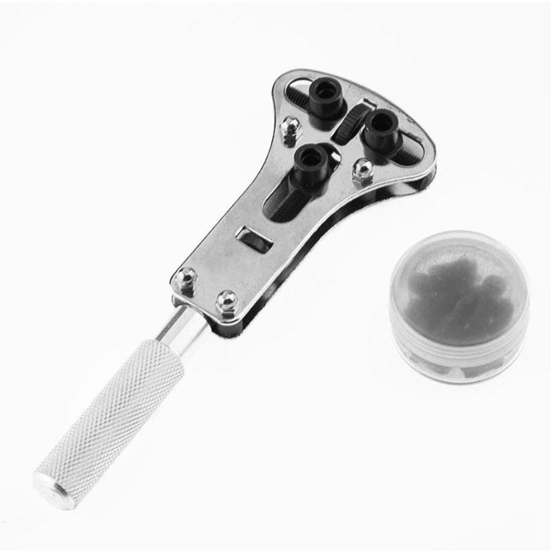 4pcs Adjustable Screw Back Remover Wrench Steel Watch Case Opener Three Jaw Open Cover Tool Bottom Opener Watch Repair Tools Kit