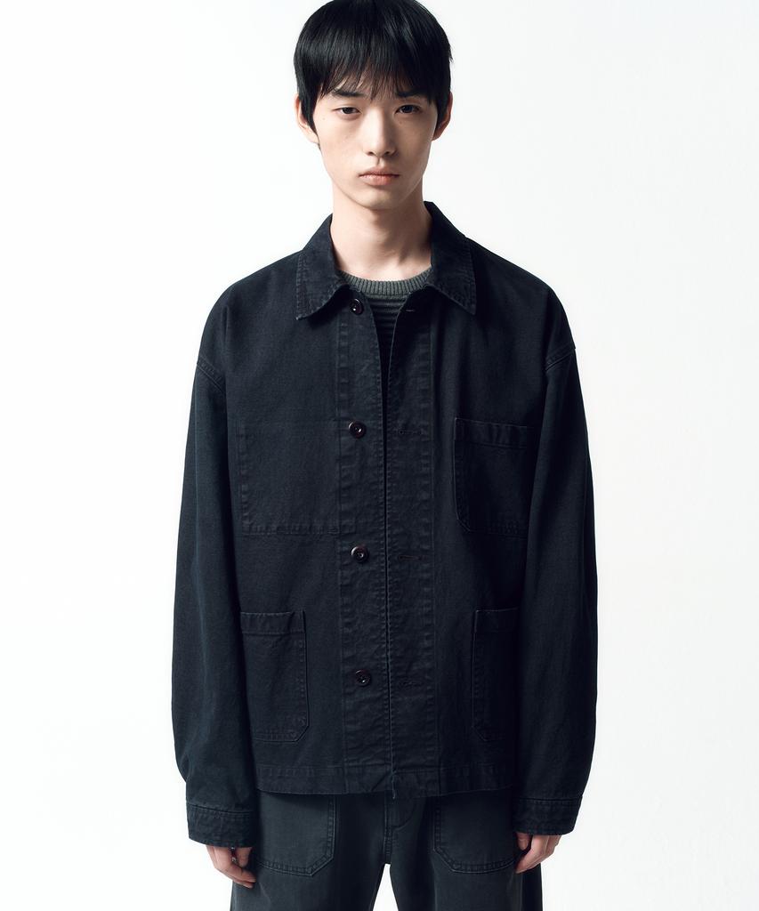 Insilence French Work Jacket Faded Black