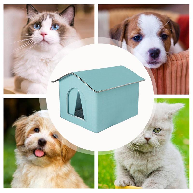 Outdoor Cat House Foldable Warm Pet House Waterproof Rainproof Kitten Cave Pet Tent Bunny Bed For Feral Cat Puppy