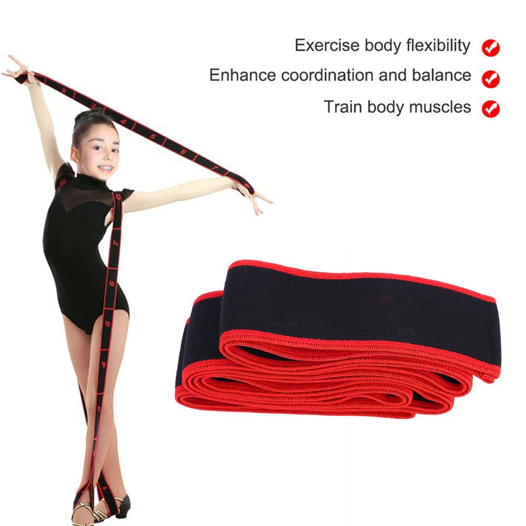   Resistance Band Latin Dance Elastic Stretching Belt Fitness Exercise Pulling Strap(Red)