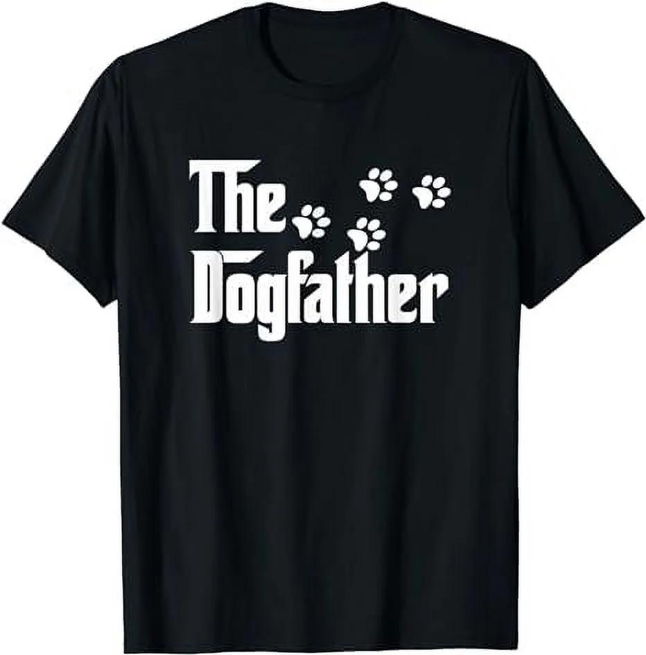 The Dogfather Graphic Tee Dog Lover Gift Short Sleeve TShirt Casual Round Neck L