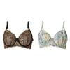 Lightweight PrinteD Tulle Lace D Cup Bra vbr1710D