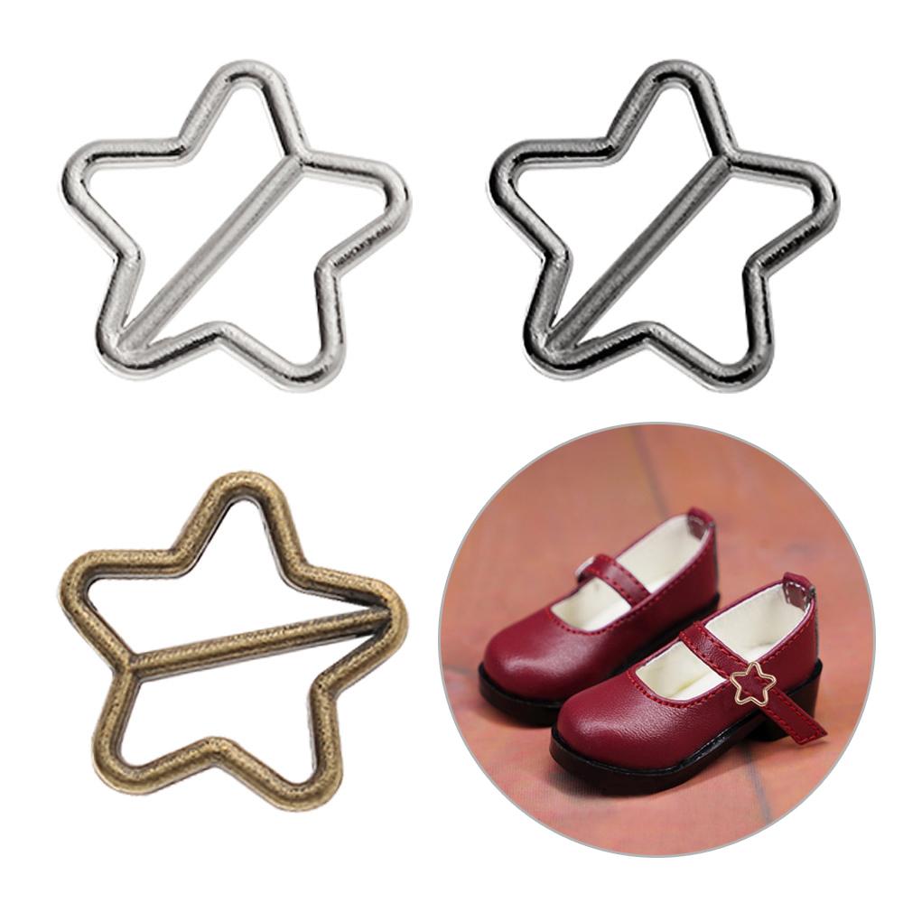20Pcs 7Mm Mini Tri-Glide Belt Buckles For Diy Doll Shoes/Bags/Clothes Small Metal Decor Buckles Buttons Doll Sewing Accessories