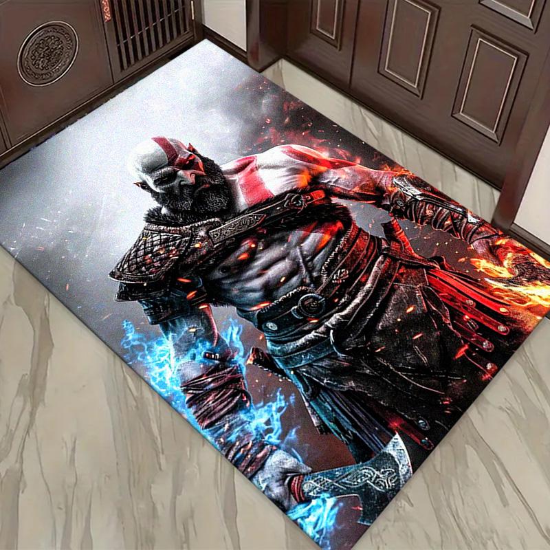 Kratos God Of War Carpet Rug for Living Room Bedroom Home Sofa Decoration,Kids play Non-slip Floor Mat