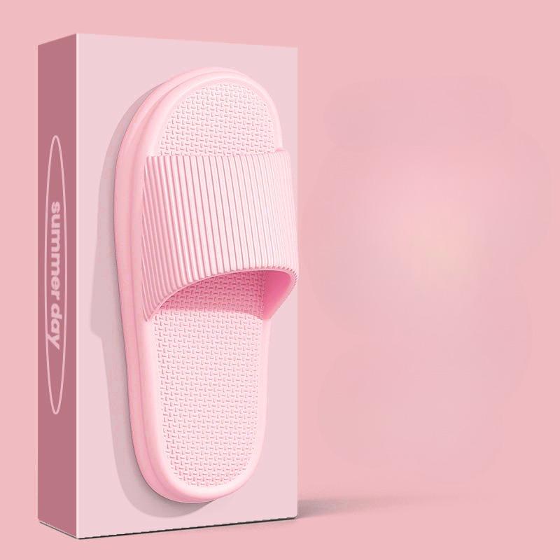 Order A Size Up Summer Slippers Flip Flops Man Indoor Home Woman Shoes EVA Soft Soled Slippers Shower Home Slides Couple Non-slip Casual Sandals