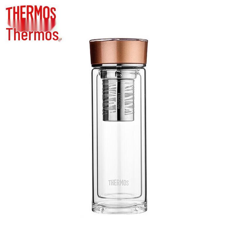 THERMOS Double-Layer Tea Infuser Glass Cup