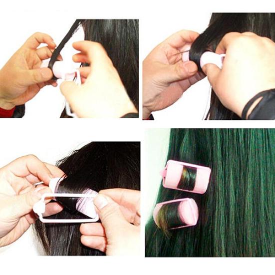 6Pcs Fashion Sponge Foam Hair Curlers Rollers Twist Salon Hairs Styling Tools