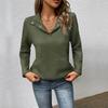 2024 Autumn European & American Women's Casual Textured Stand Collar Long Sleeve Solid Color Hoodie