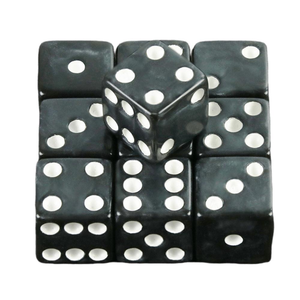 10 peças 12mm Efeito Mármore D6 Dados Jogo de Tabuleiro de Dados de Jogo de Mesa, Jogos de Poker Dados
