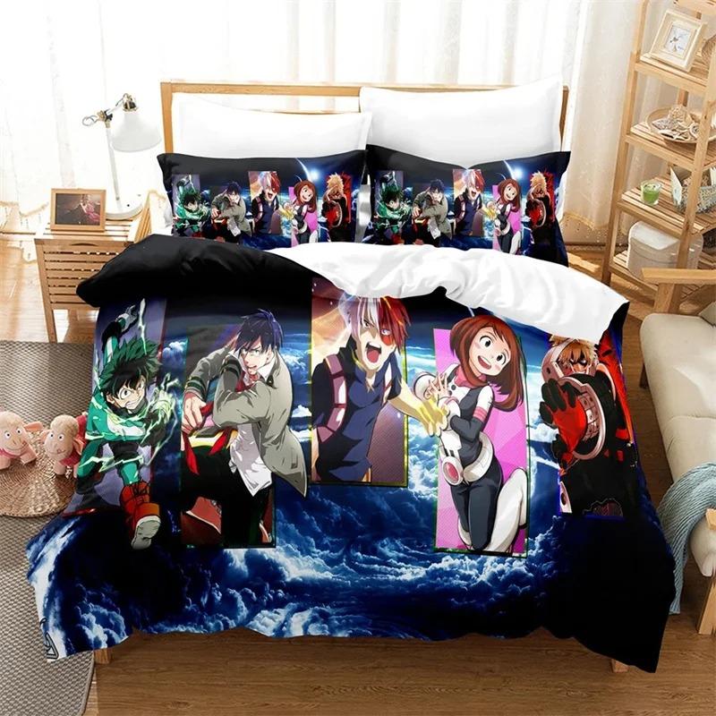 My Hero Academia Bedding Set Single Twin Full Queen King Size Todoroki Bed Set Aldult Kid Bedroom Duvetcover Sets 3D Print