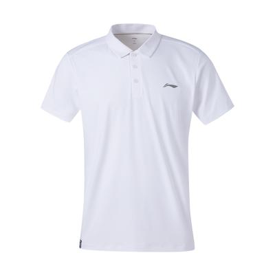 Li Ning Fashion Versatile Short Sleeve Polo Shirt Men Tops White APLW885-1