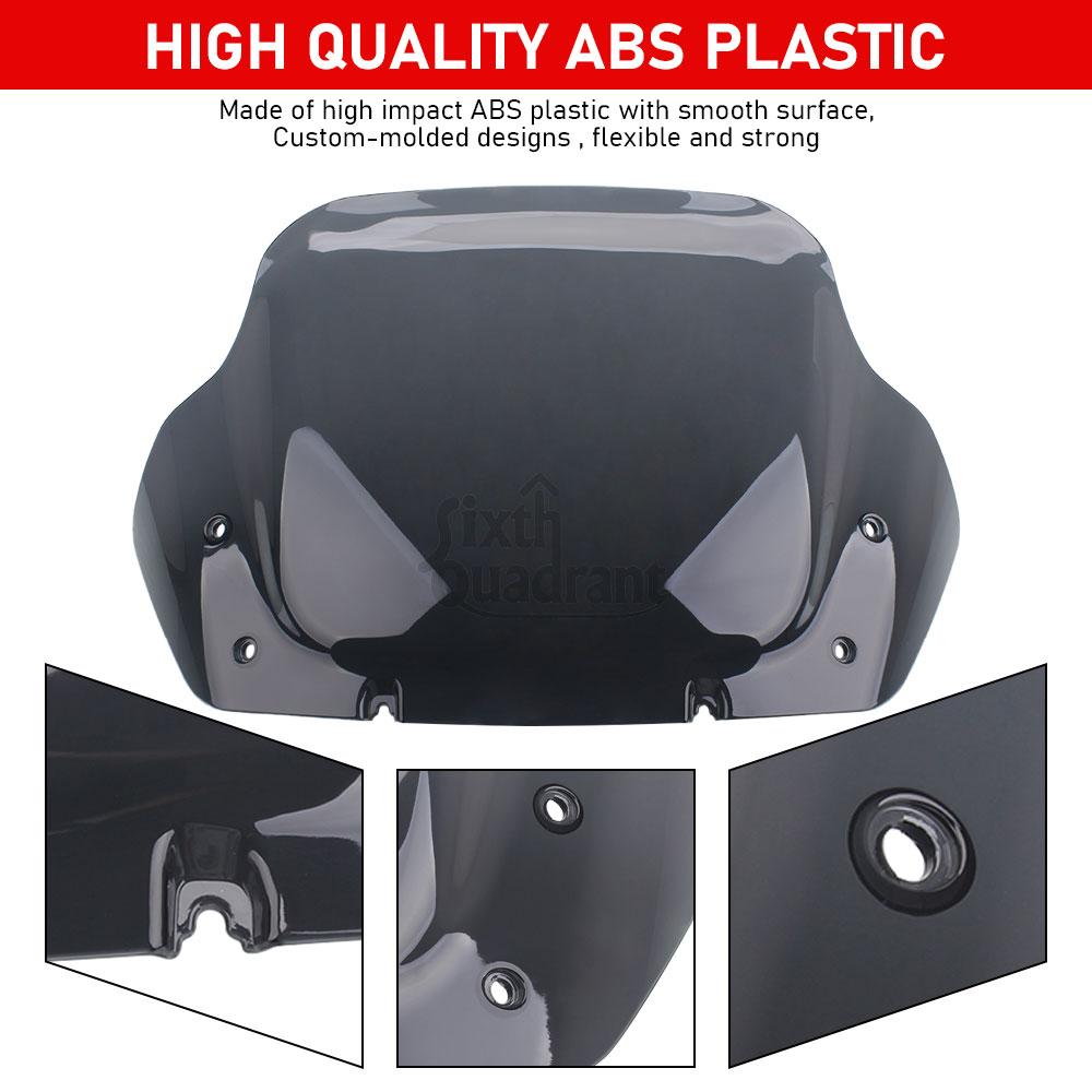 Motorcycle 14" Clear Windshield Upper Fairing Windscreen Deflector For Harley Touring Street Glide FLHX 24-UP FLHXSE 23-Up FLHXU