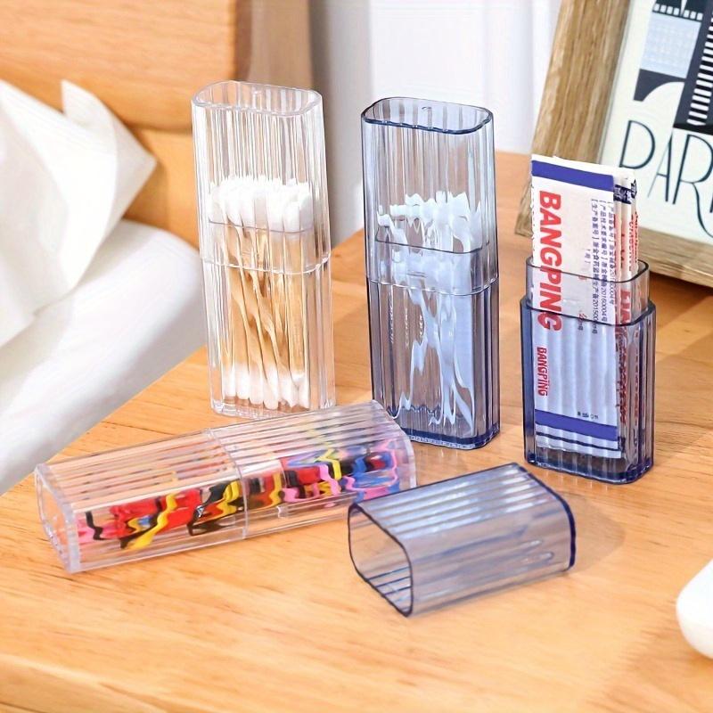 1PC Travel Portable Transparent Small Item Storage Box, Cotton Swabs, Band Aids, Toothpicks, Sorting Box, Dust-proof Storage Box