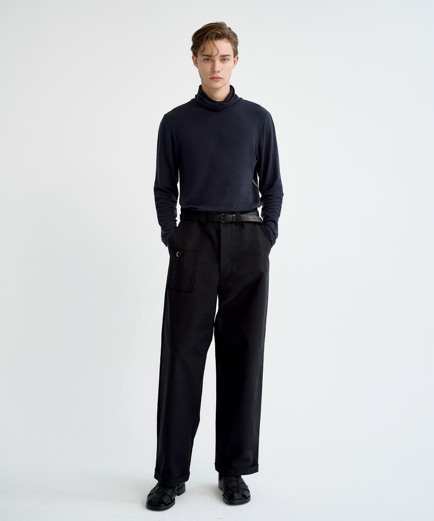 DENSITY Stitch Turtleneck Tee_Red Wine