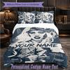Personalized 3Pcs Bedding SetLady Gaga Custom Text Duvet Cover Pillowcase Set Bedroom Gift