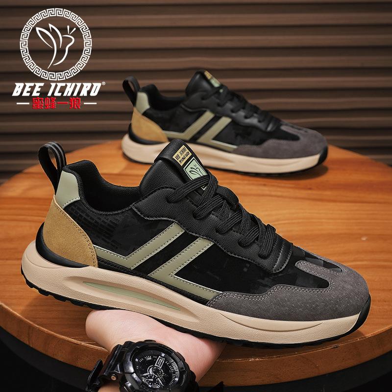 

Men s shoes spring and summer new casual retro leather four-season sports dad shoes 39