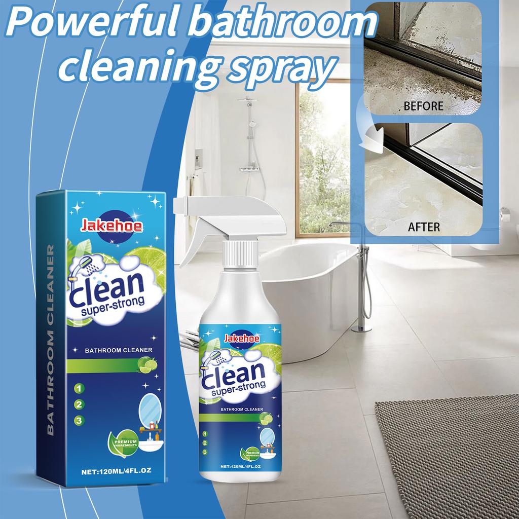120ml Jakehoe Bathroom Cleaner Spray Super Strong Multi Purpose Bathroom Cleaner For Tiles Sink Shower And Toilet Removes Tough