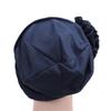 Turban Hat Stretchy Breathable Solid Color Women Side Flower Beanie Cap Headwear Hair Accessories